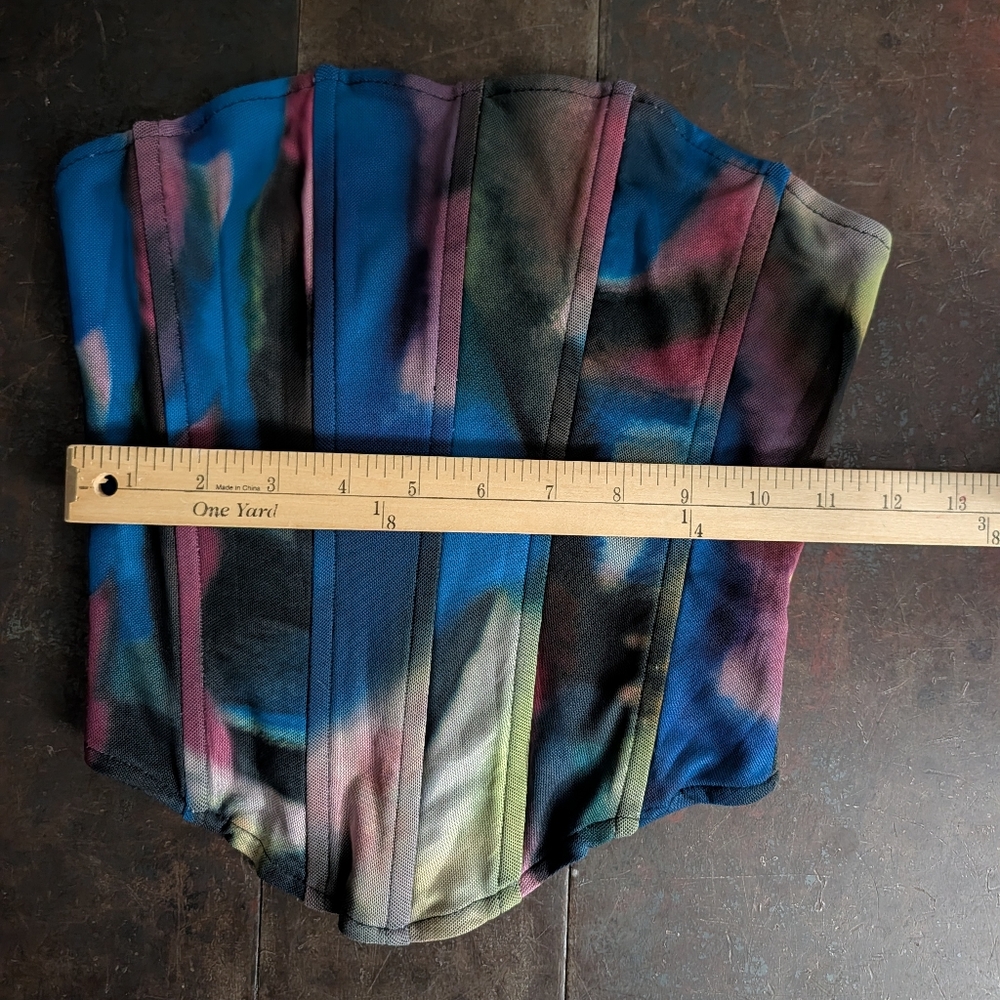 Colorful Abstract Corset Top - Picture 4 of 8